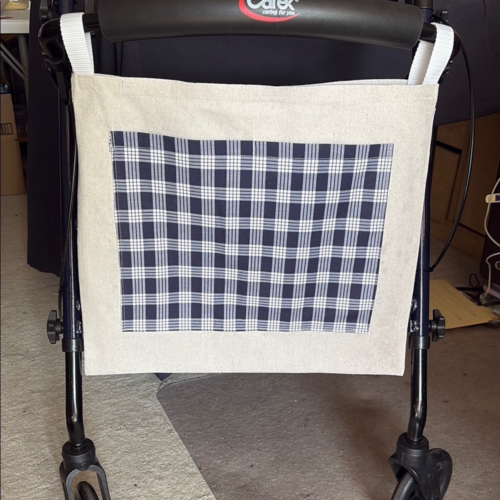 Walker Caddy with Hawaiian Palaka fabric. Handicap accessory. - Picture 3 of 5
